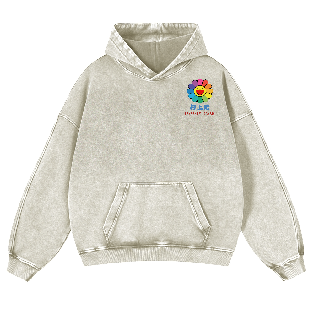 TM Sunflower Vintage Washed Cotton Back Art Hoodie