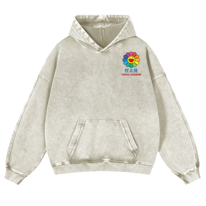 TM Sunflower Vintage Washed Cotton Back Art Hoodie