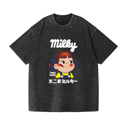 Fujiya Milky Vintage Wash Japanese Design T-Shirt