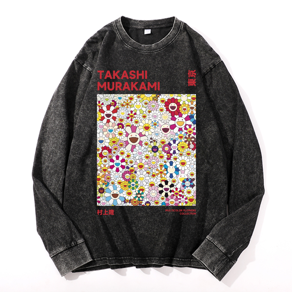 Sunflower TM Vintage Cotton Wash Crewneck Sweatshirt