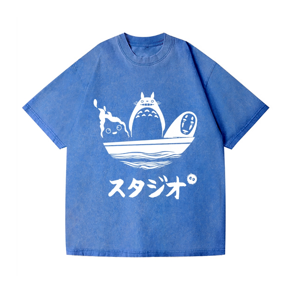 Ghibli Vintage Wash Japanese Design T-Shirt