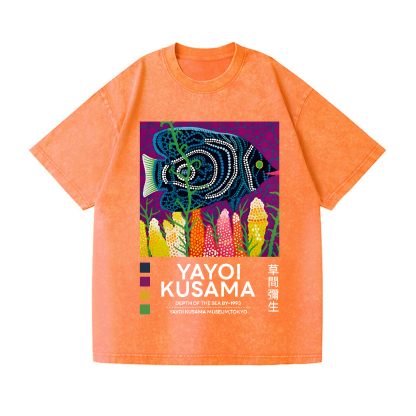 Yayoi Kusama Vintage Wash Japanese Design T-Shirt