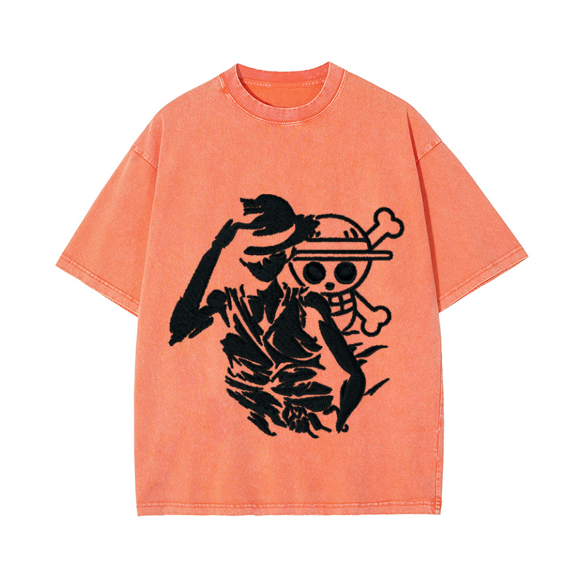 One Piece Vintage Wash Japanese Design T-Shirt