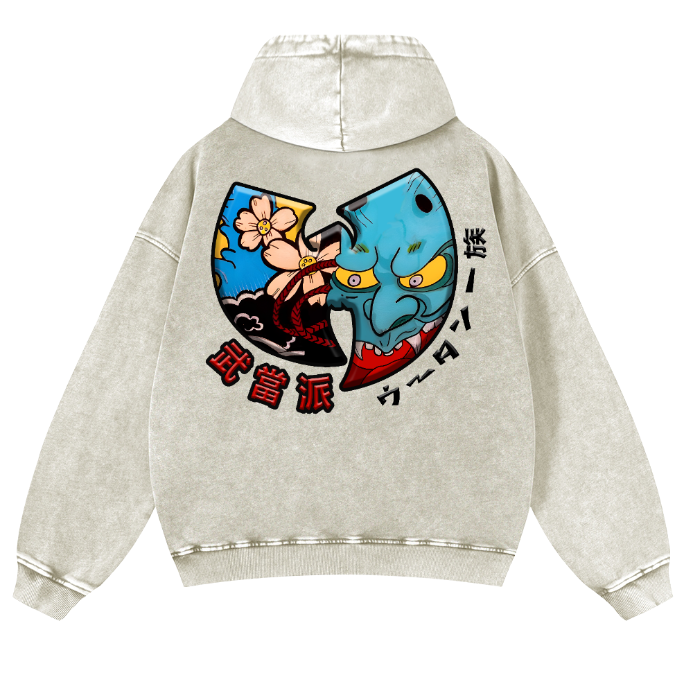 Wu Tang Clan Vintage Washed Cotton Back Art Hoodie