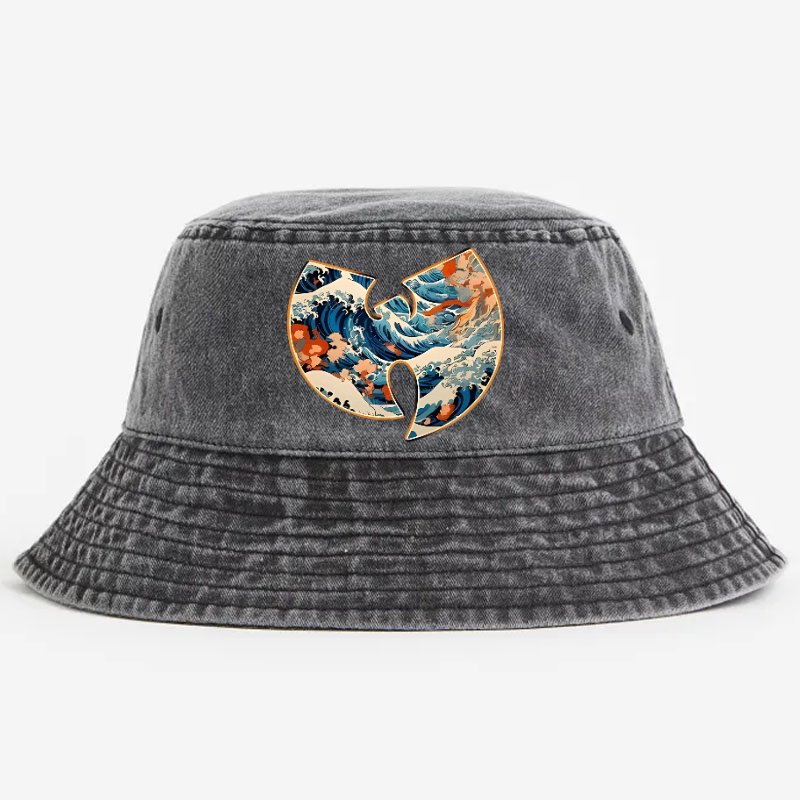 The Great Wave Katsushika Hokusai Vintage 100% Cotton Bucket Hat