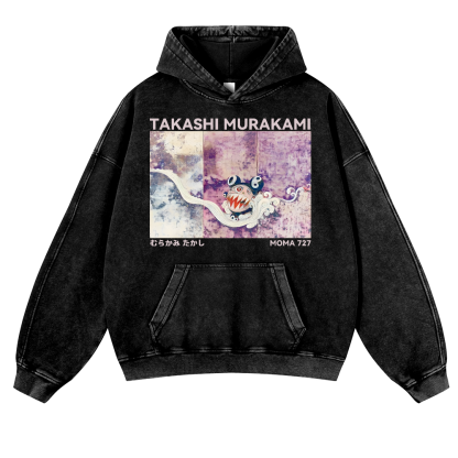 Japan Sunflower Panda TM Vintage Washed Thick Cotton Hoodie
