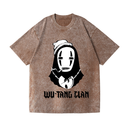 Ghibli No Face Wu Tang Clan Vintage Wash Japanese Design T-Shirt