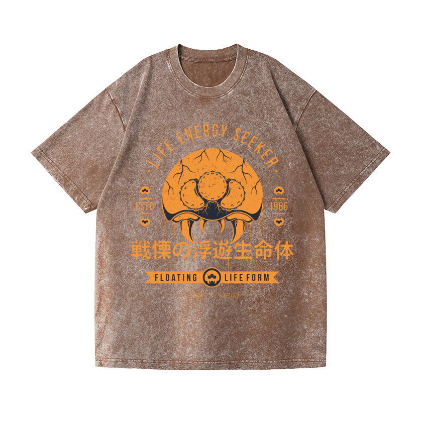 Life Energy Seeker Vintage Wash Japanese Design T-Shirt