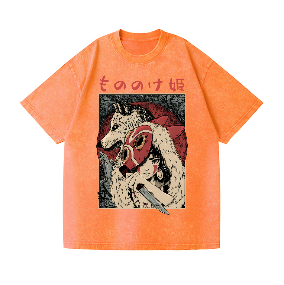 Princess Mononoke Ghibli Vintage Wash Japanese Design T-Shirt