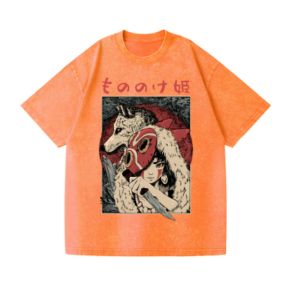 Princess Mononoke Ghibli Vintage Wash Japanese Design T-Shirt