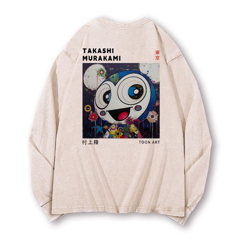 TM Vintage Washed Cotton Back Art Long-sleeve T-shirt