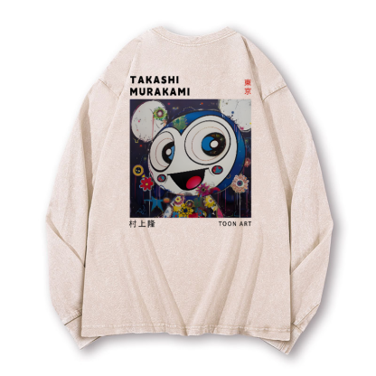 TM Vintage Washed Cotton Back Art Long-sleeve T-shirt