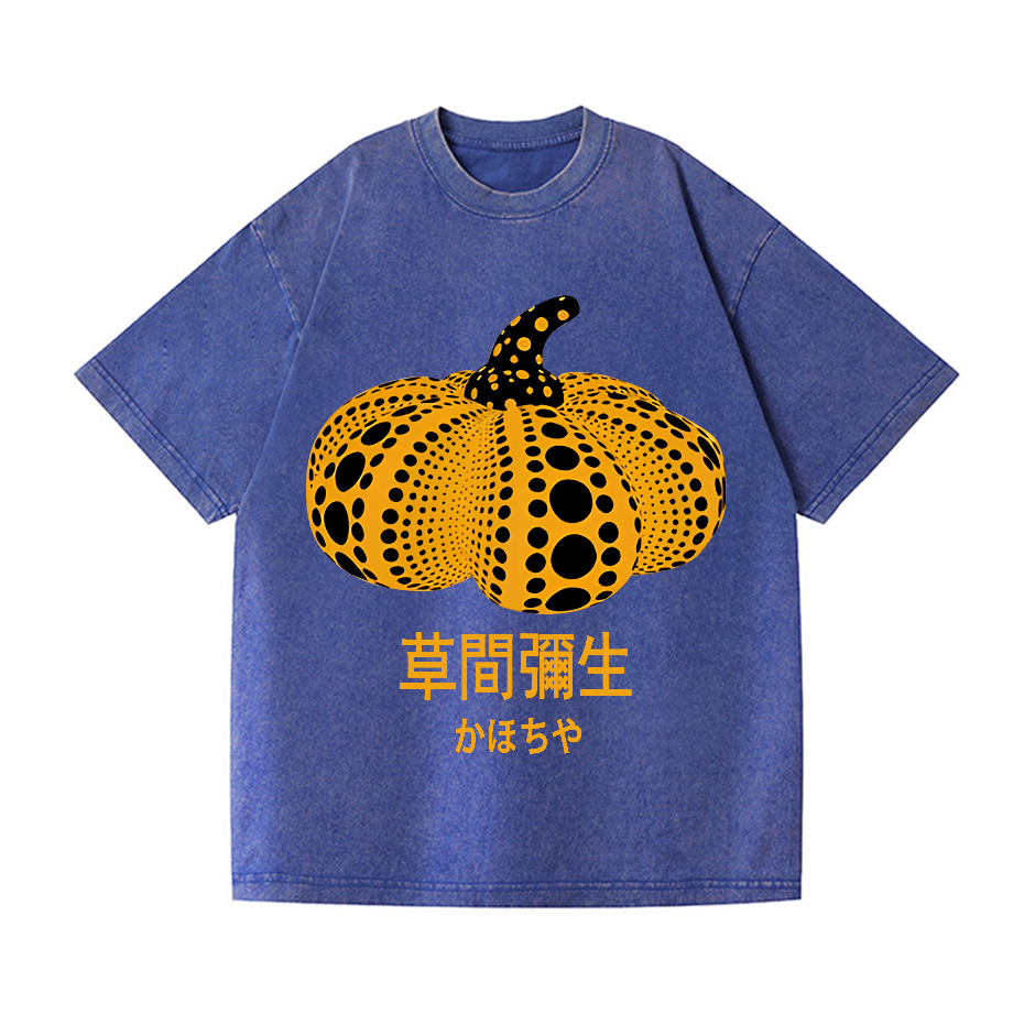 Yayoi Kusama Pumpkin Vintage Wash Japanese Design T-Shirt