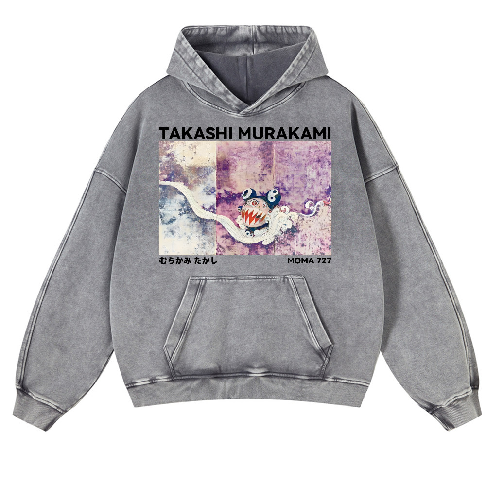 Japan Sunflower Panda TM Vintage Washed Thick Cotton Hoodie