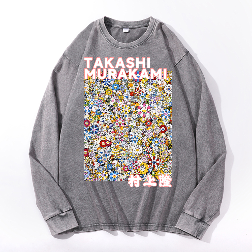 Sunflower TM Vintage Cotton Wash Crewneck Sweatshirt