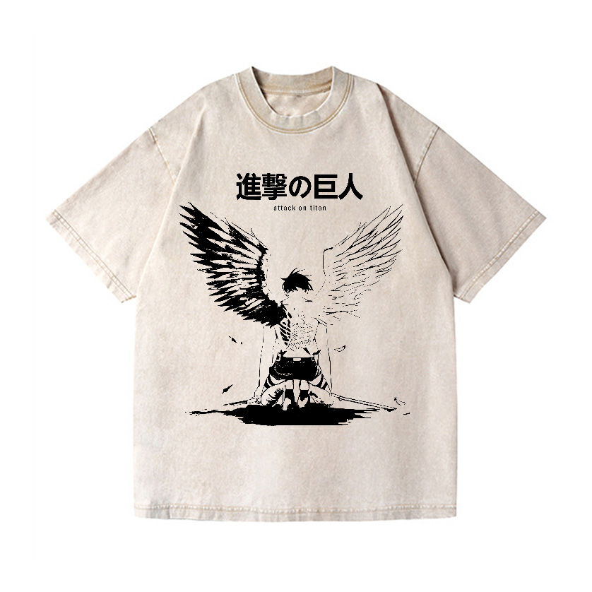 AOT Vintage Wash Japanese Design T-Shirt
