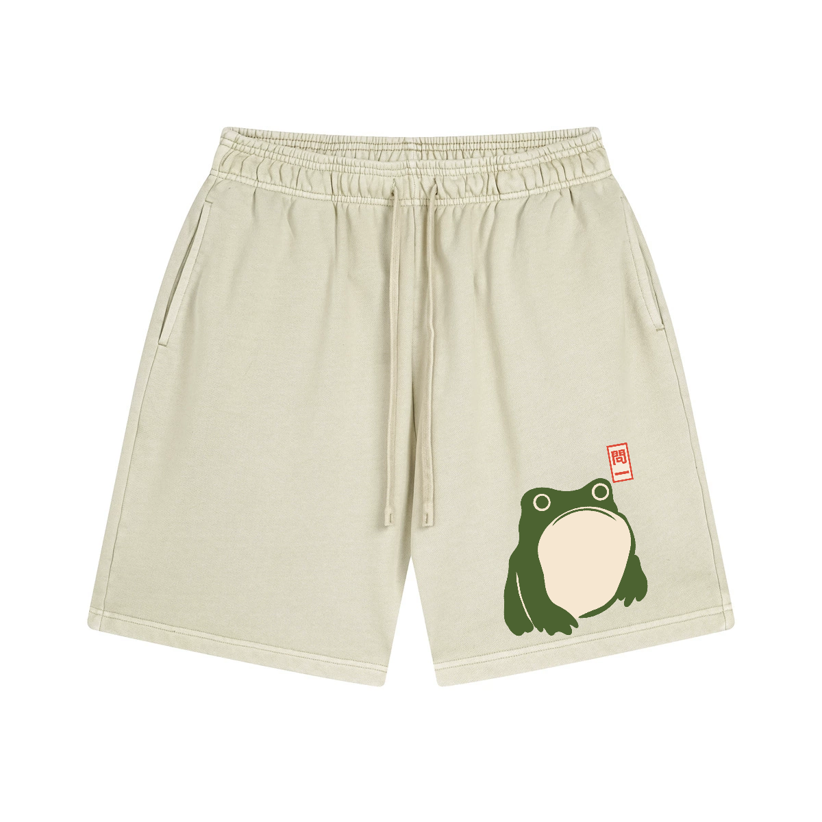 Matsumoto Hoji Frog Vintage Washed Cotton Shorts
