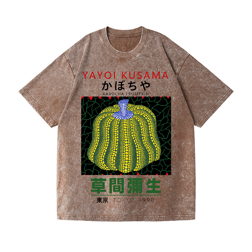 Yayoi Kusama Pumpkin Vintage Wash Japanese Design T-Shirt