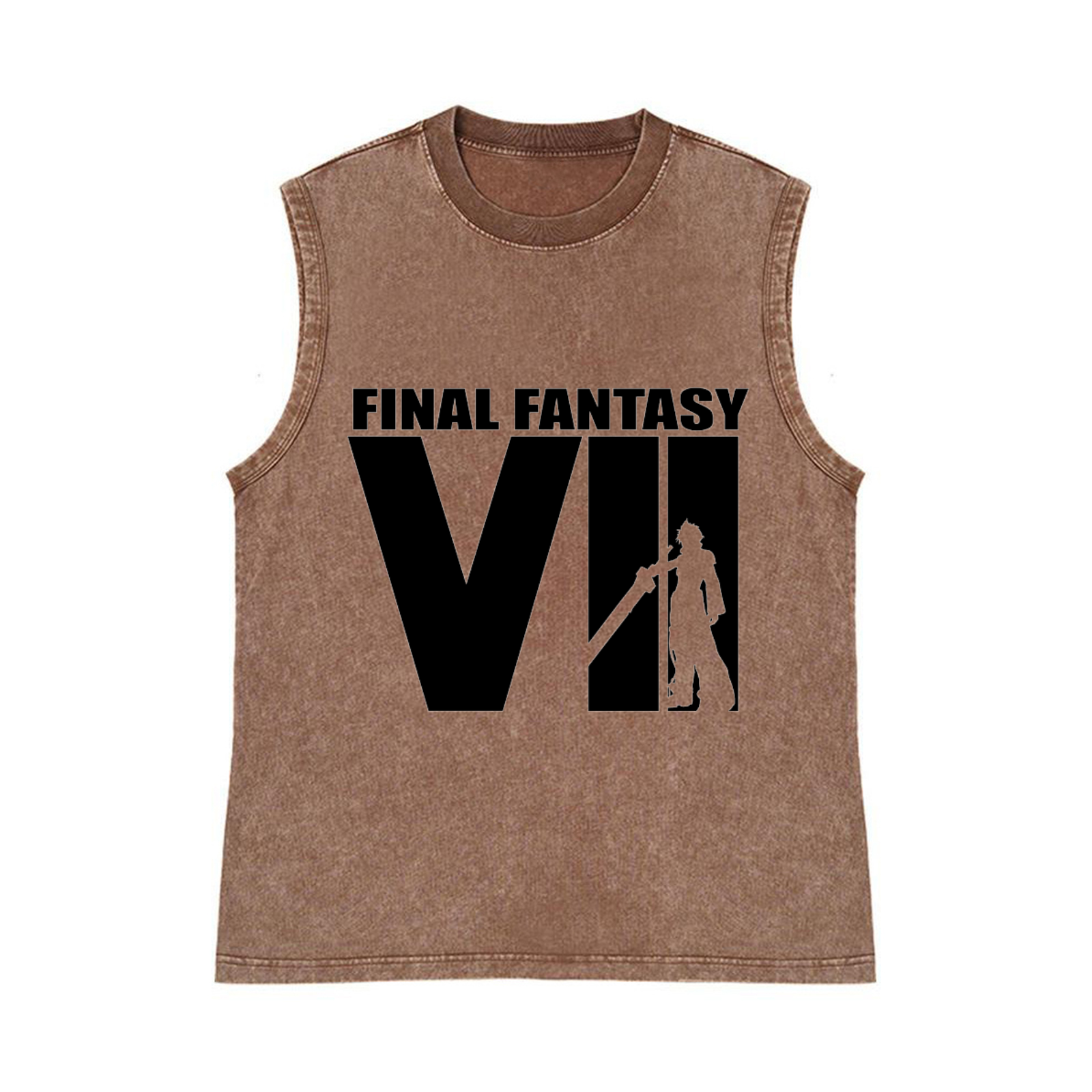 Final Fantasy Pure Cotton Wash-Dyed Sleeveless Tank Top