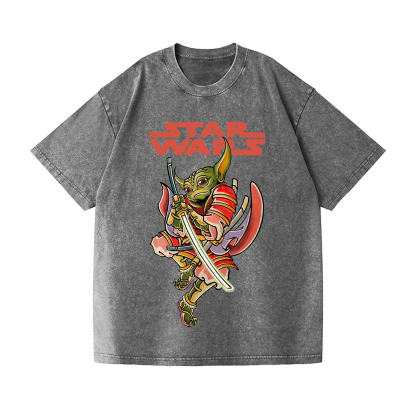 Star Wars Yoda Vintage Wash Japanese Design T-Shirt