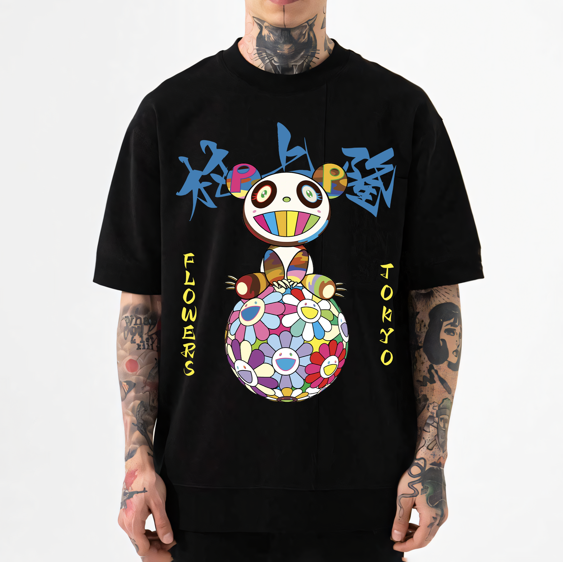 TM Sunflower Panda Japanese Style Classic Tee