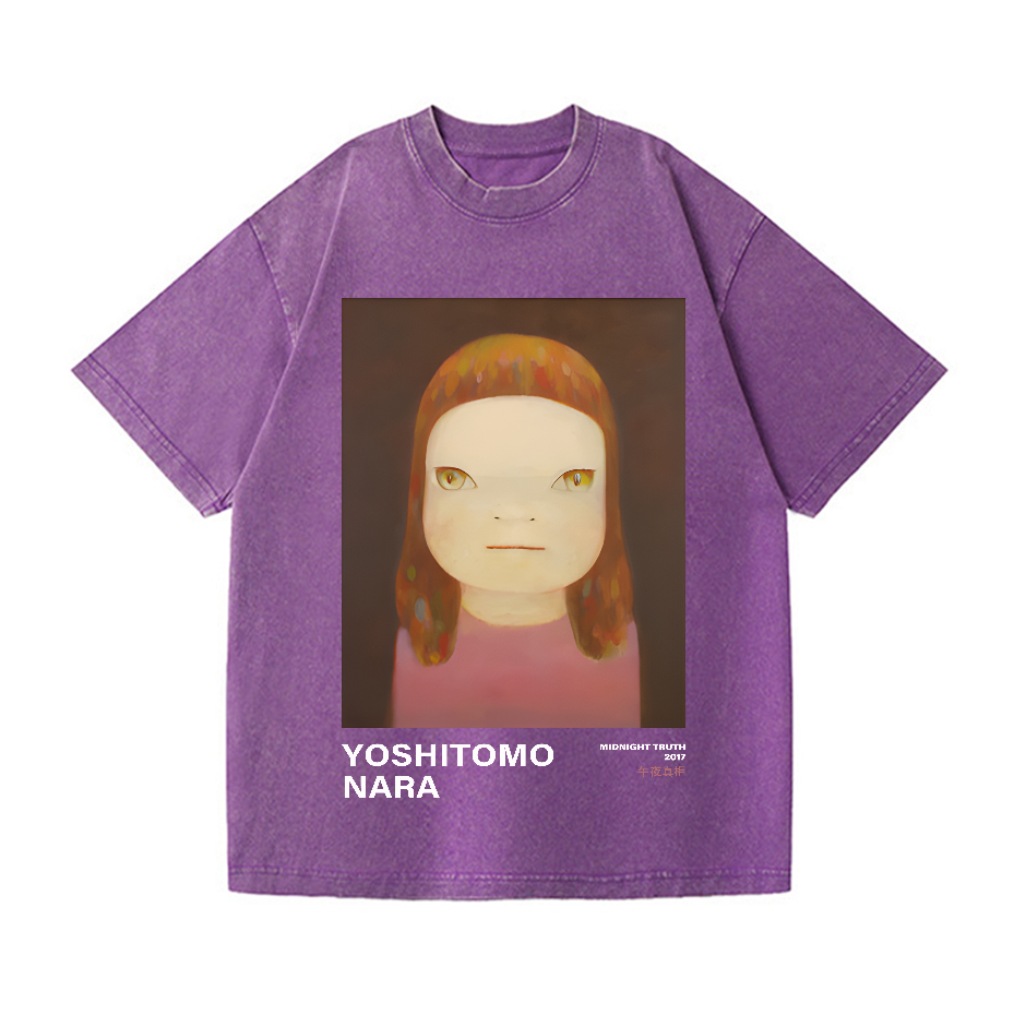 Yoshitomo Nara Vintage Wash Japanese Design T-Shirt
