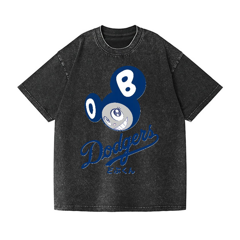 Dodgers Japan Sunflower TM Vintage Wash Japanese Design T-Shirt