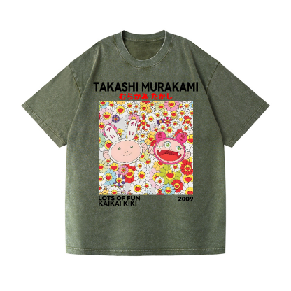 TM Lots Of Fun Kaikai Kiki Vintage Wash Japanese Design T-Shirt