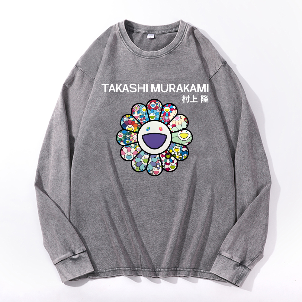 Sunflower TM Vintage Cotton Wash Crewneck Sweatshirt
