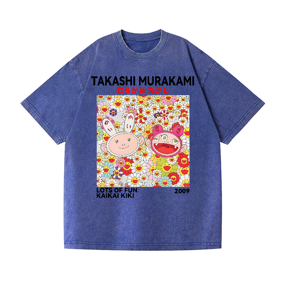 TM Lots Of Fun Kaikai Kiki Vintage Wash Japanese Design T-Shirt
