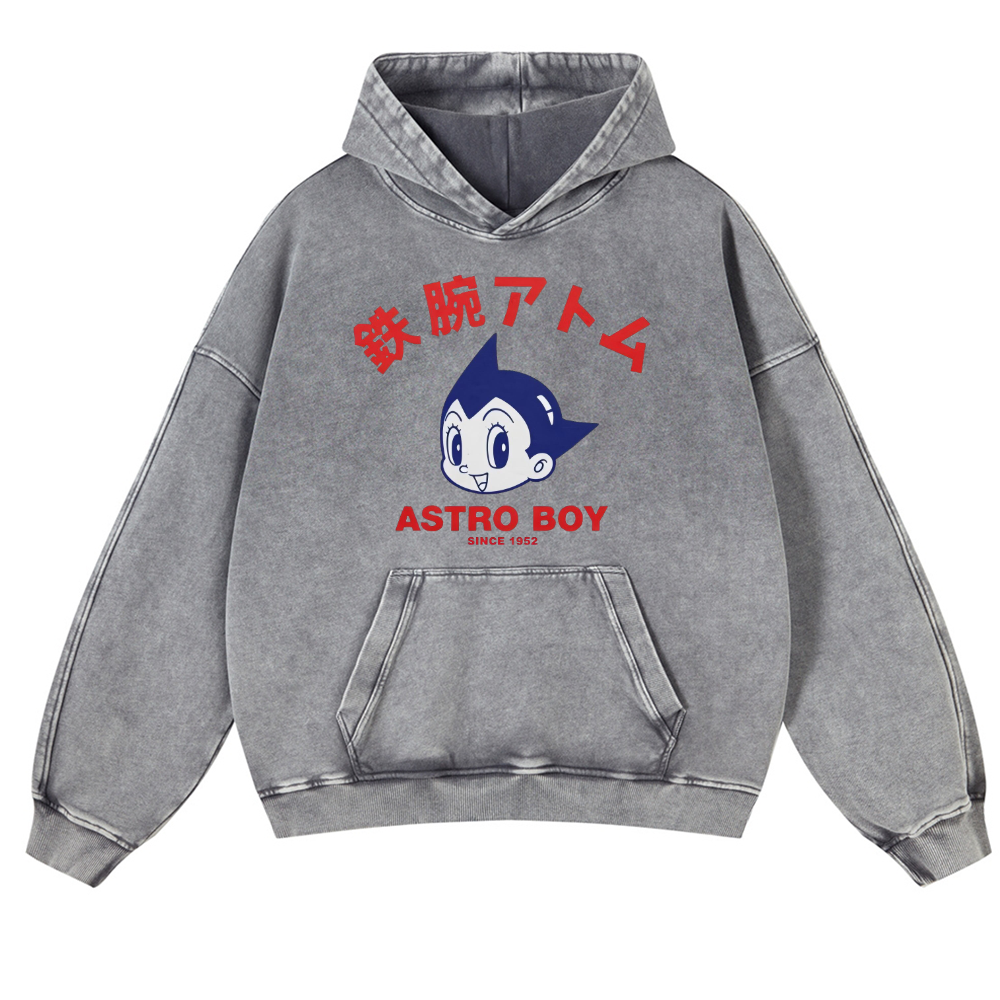 Astro Boy Vintage Washed Thick Cotton Hoodie