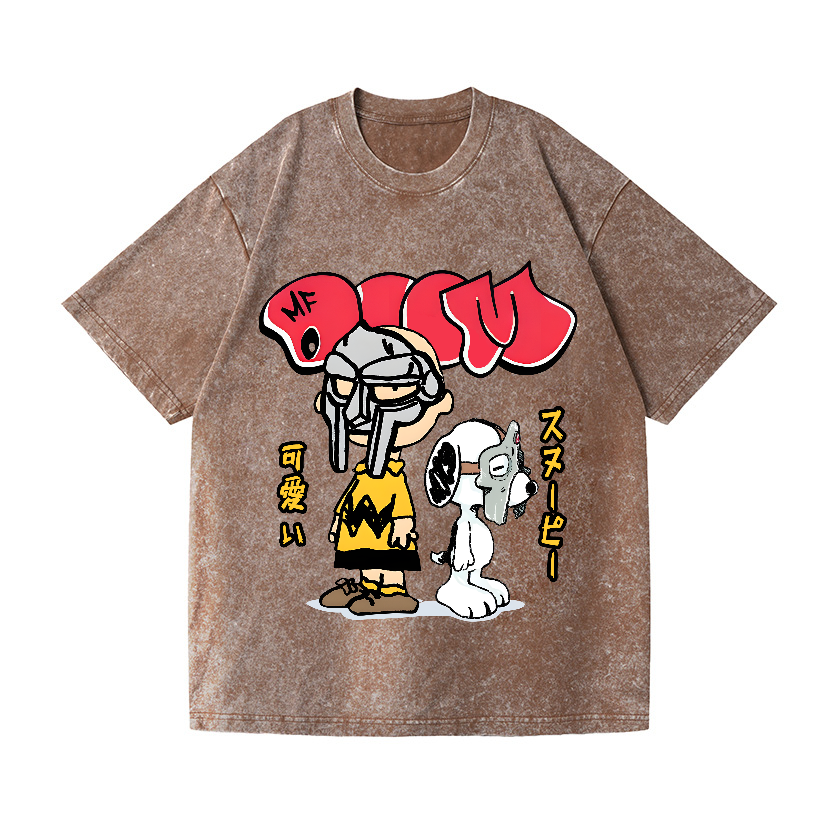 Snoopy MF Doom Vintage Wash Japanese Design T-Shirt