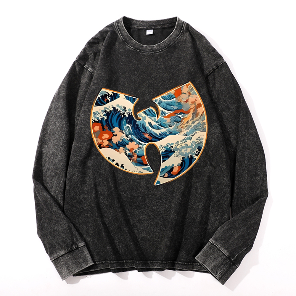 Wu Tang Vintage Cotton Wash Crewneck Sweatshirt