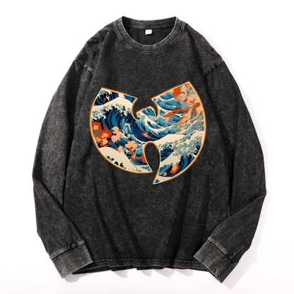 Wu Tang Vintage Cotton Wash Crewneck Sweatshirt