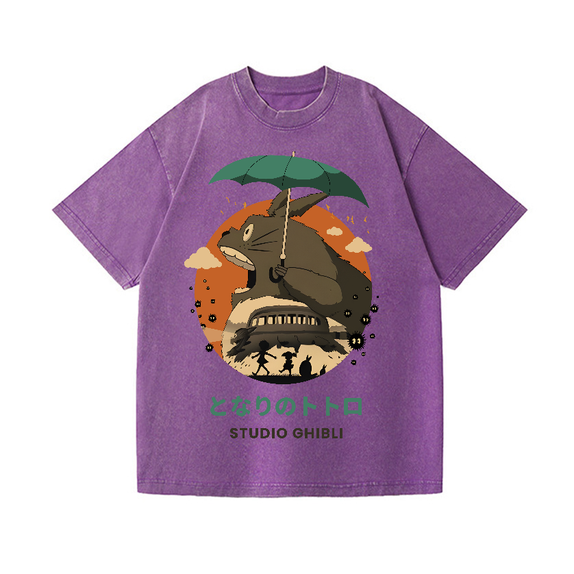 Ghibli Totoro Anime Vintage Wash Japanese Design T-Shirt