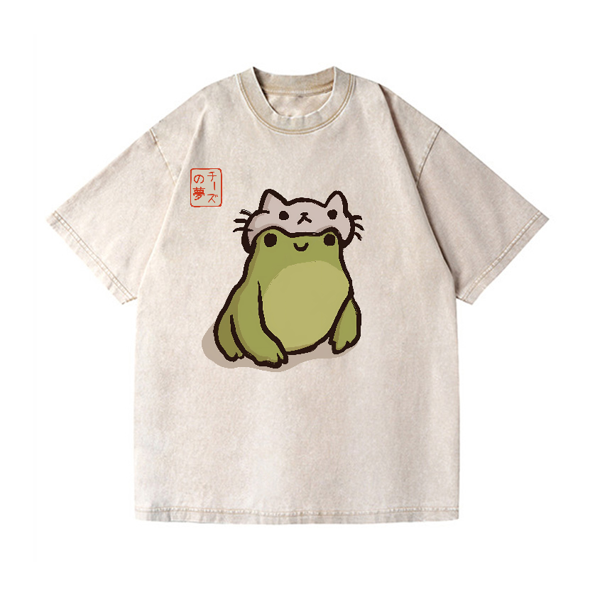 Matsumoto Hoji Frog Vintage Wash Japanese Design T-Shirt