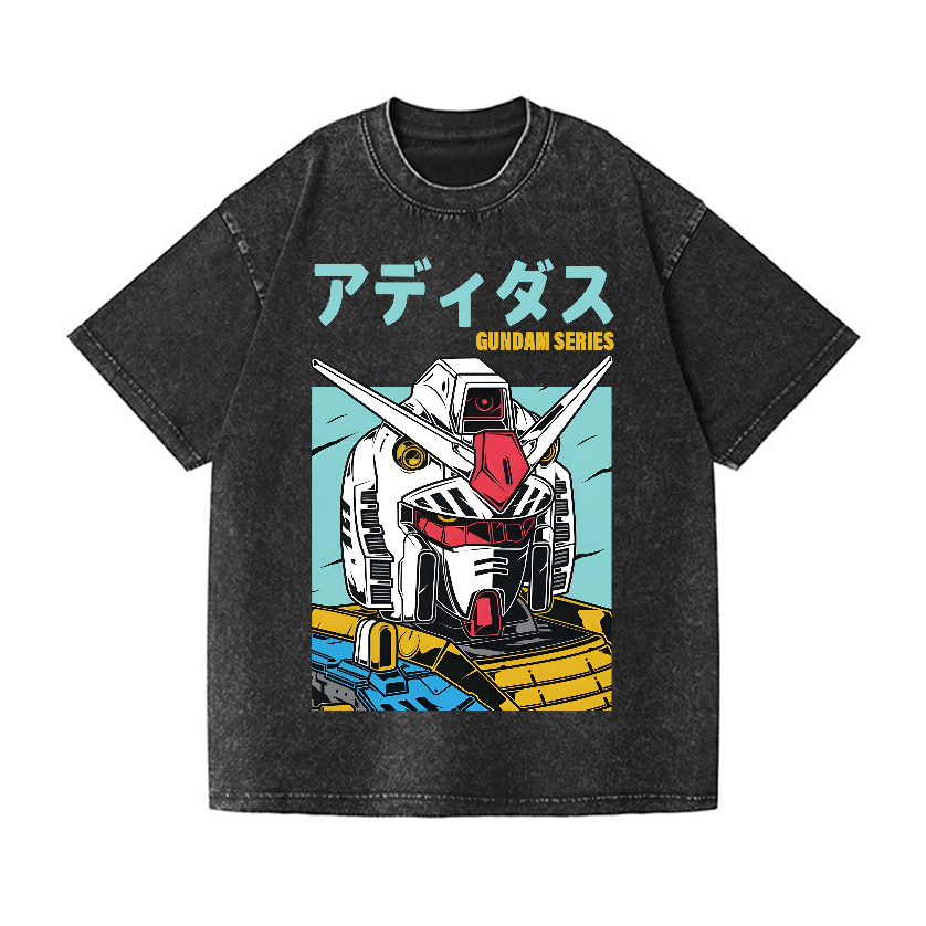 Mobile Suit Gundam Vintage Wash Japanese Design T-Shirt