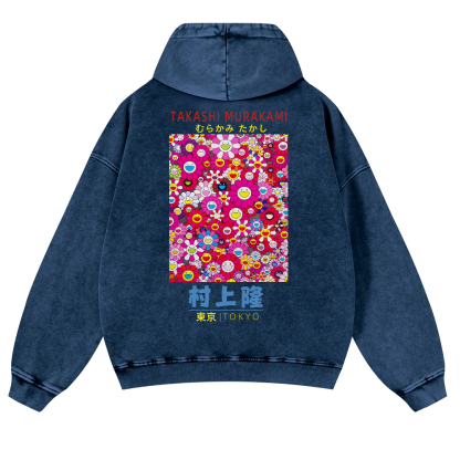 TM Sunflower Vintage Washed Cotton Back Art Hoodie