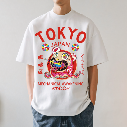 TM Sunflower DOB Octopus Tokyo Japan Japanese Style Classic Tee