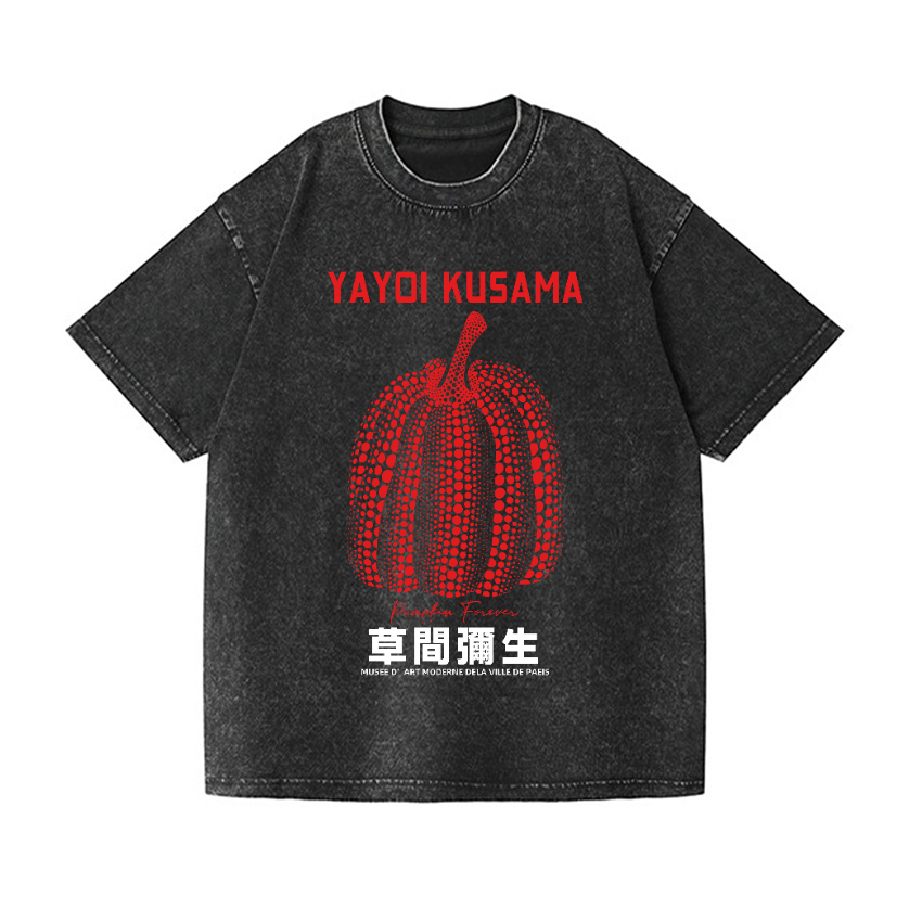 Yayoi Kusama Pumpkin Vintage Wash Japanese Design T-Shirt