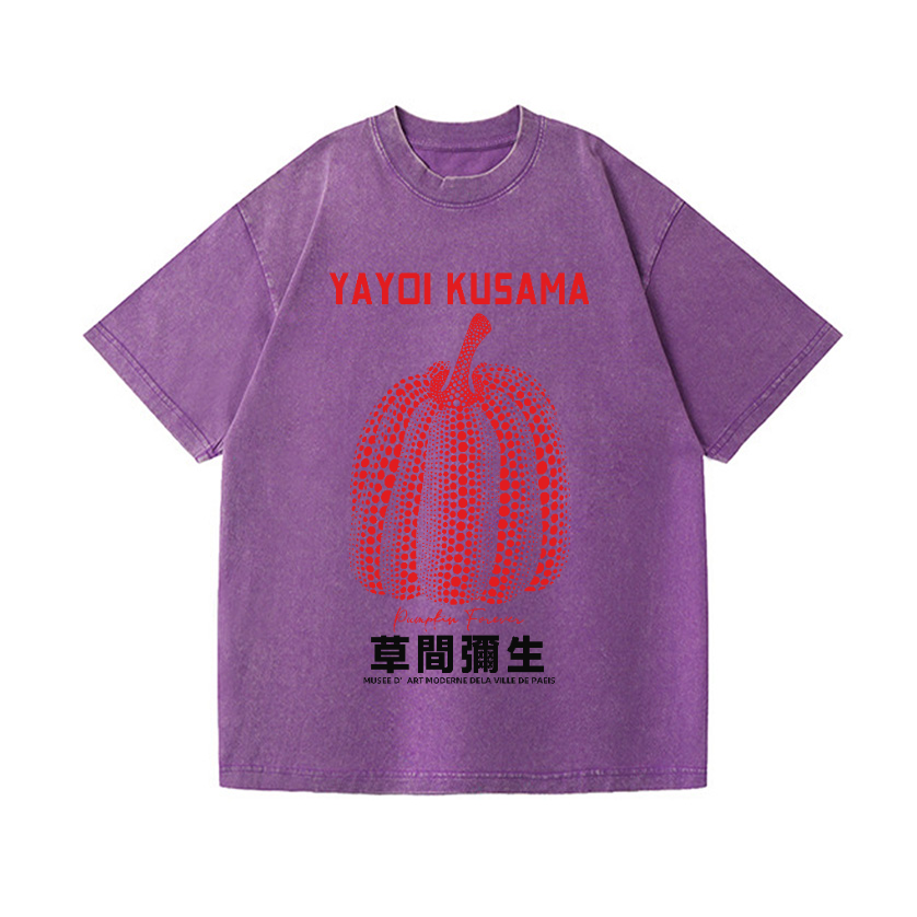 Yayoi Kusama Pumpkin Vintage Wash Japanese Design T-Shirt