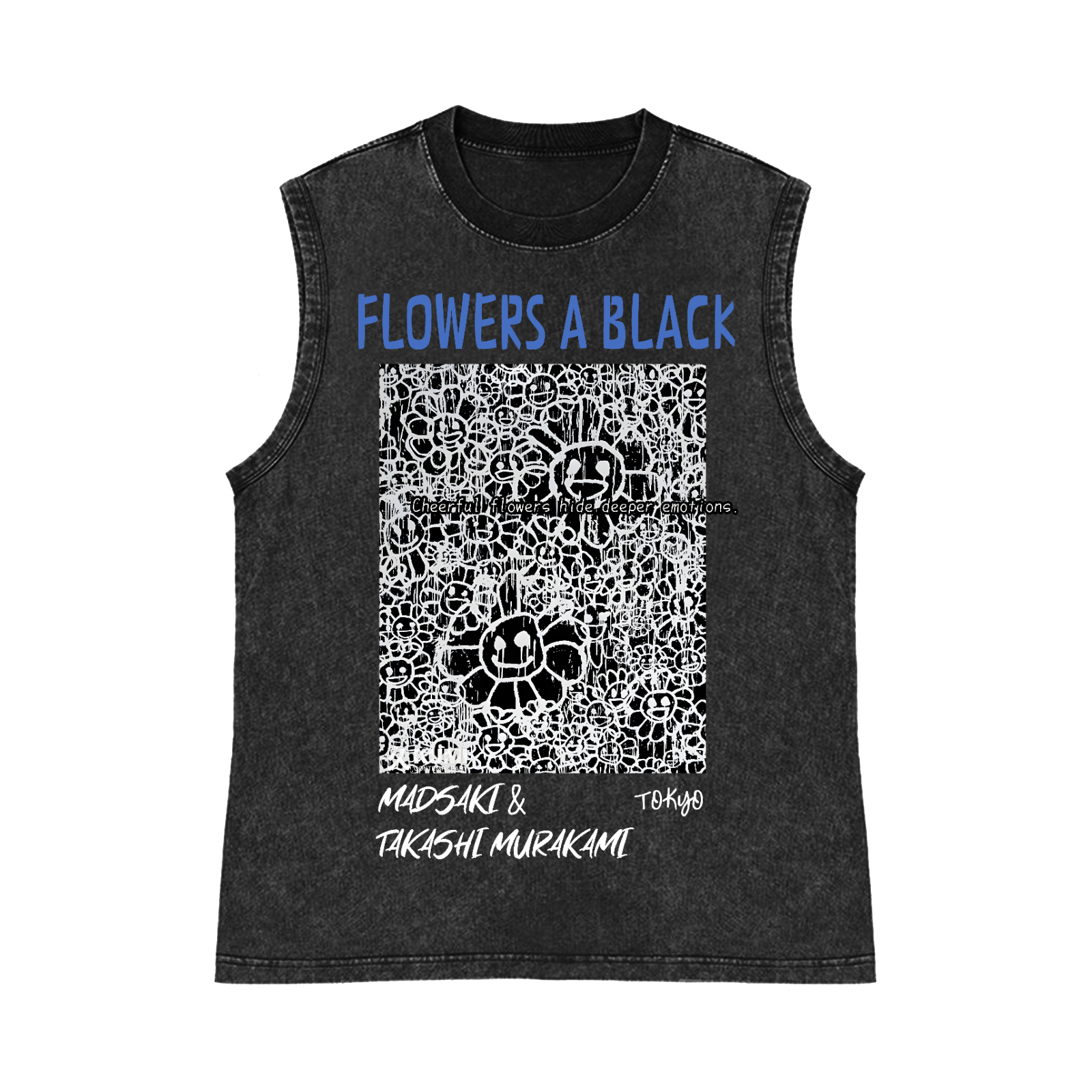 Madsaki Sunflower TM Pure Cotton Wash-Dyed Sleeveless Tank Top