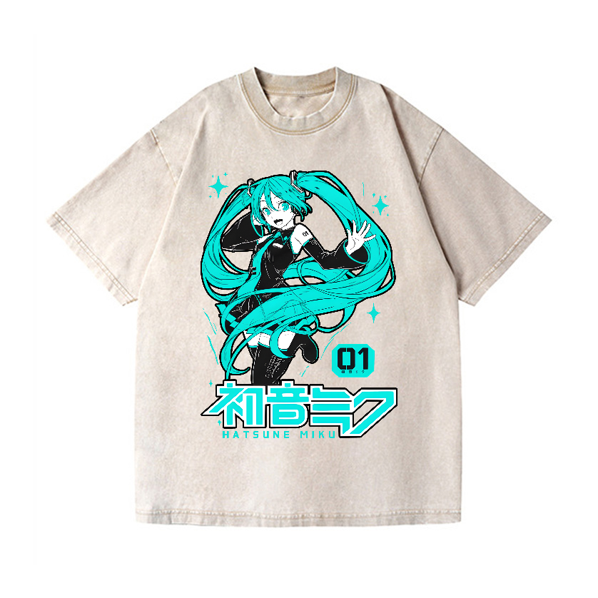 Hatsune Miku Vintage Wash Japanese Design T-Shirt