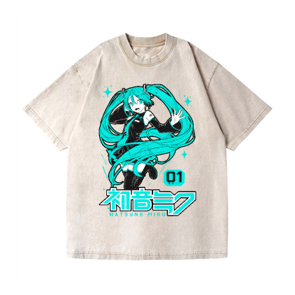 Hatsune Miku Vintage Wash Japanese Design T-Shirt