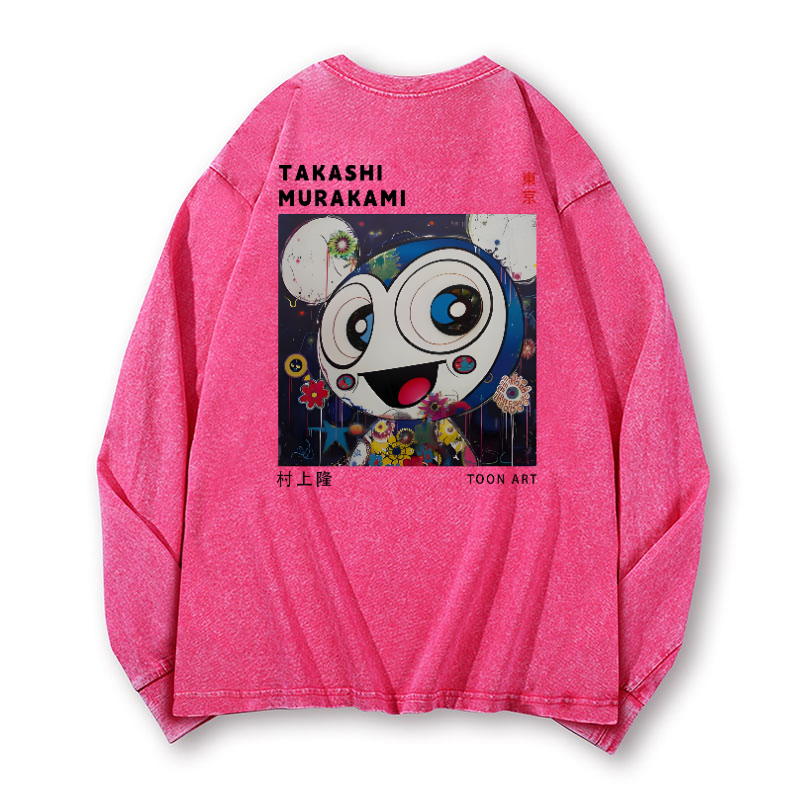 TM Vintage Washed Cotton Back Art Long-sleeve T-shirt