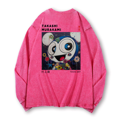 TM Vintage Washed Cotton Back Art Long-sleeve T-shirt
