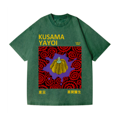 Yayoi Kusama Pumpkin Vintage Wash Japanese Design T-Shirt