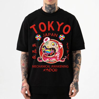 TM Sunflower DOB Octopus Tokyo Japan Japanese Style Classic Tee