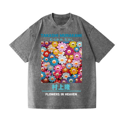Flower TM Vintage Wash Japanese Design T-Shirt