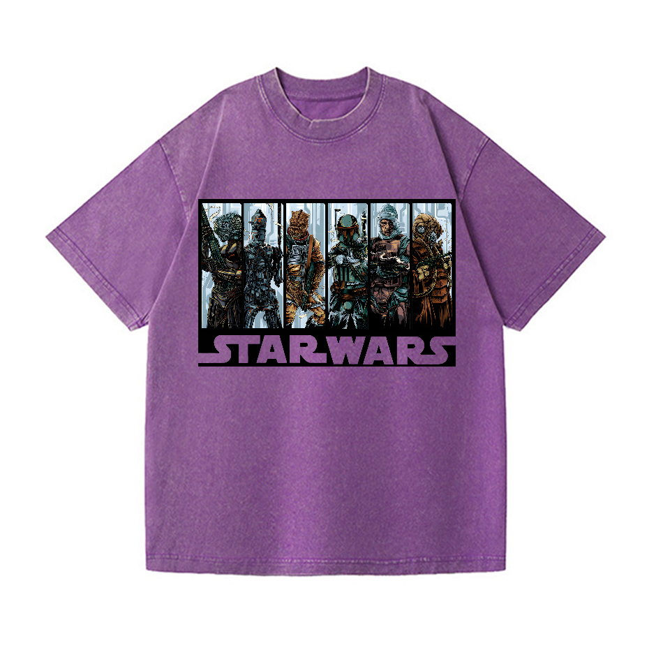 Bounty Hunters Star Wars Vintage Wash Japanese Design T-Shirt